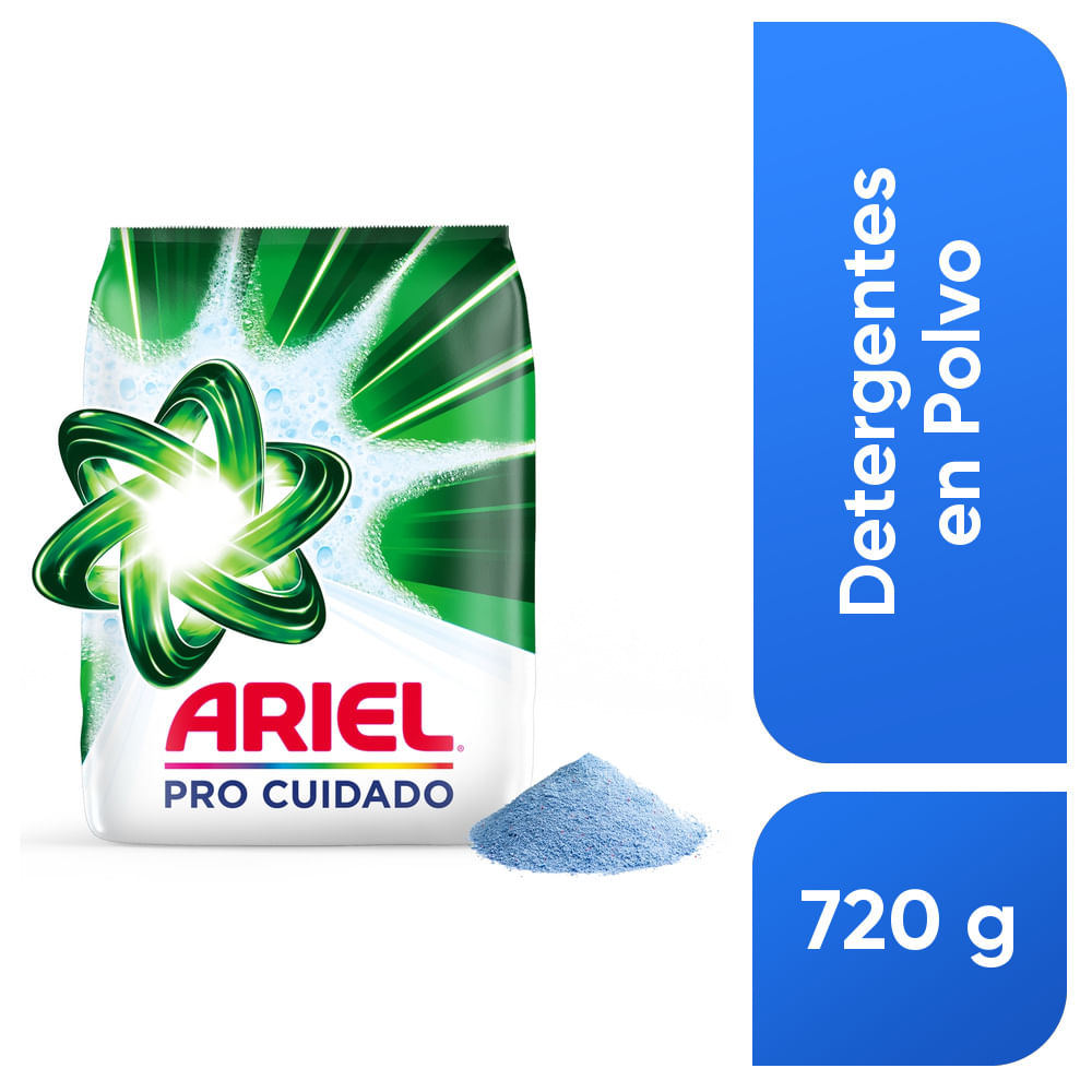 Detergente en Polvo ARIEL Pro Cuidado Bolsa 720g
