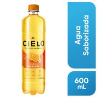 Agua con Gas CIELO Gasificada Sabor a Naranja Botella 600ml