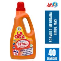 Detergente Líquido LA OCA White Ropa Blanca Frasco 2L