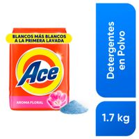 Detergente en Polvo ACE con Toque de DOWNY Limpieza Completa con Micro Limpiadores y Mejor Disolución Bolsa 1.7Kg