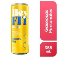 Gaseosa HEY FIT Soda Golden Fizz Lata 355ml