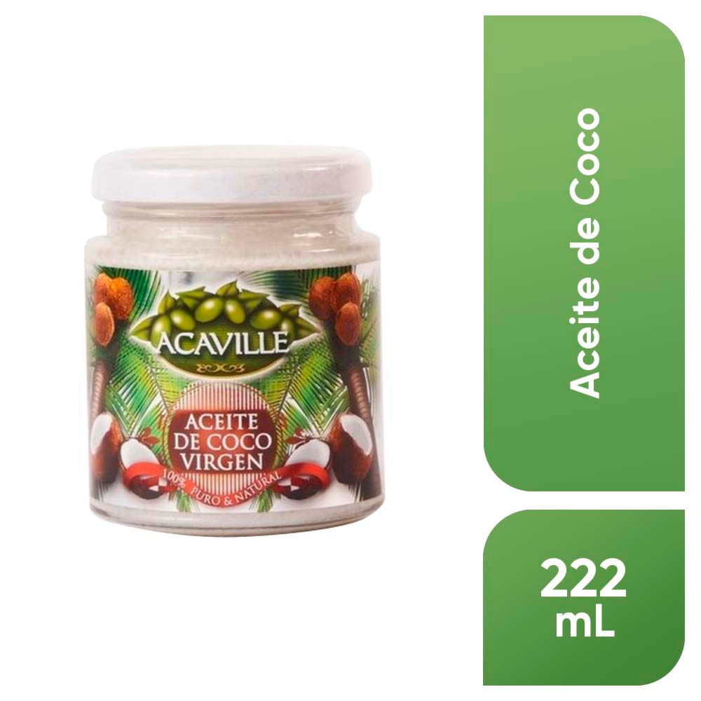 Aceite de Coco Virgen ACAVILLE Frasco 222ml