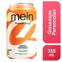 Soda Prebiótica MEIN SODA Guaraná y Aguaymanto Lata 355ml
