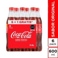 Gaseosa COCA COLA Botella 600ml Paquete 6un