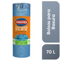 Bolsa para Basura 70L x15un VIRUTEX Power Flex