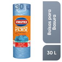 Bolsa para Basura 30L x15un VIRUTEX Power Flex