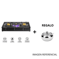 Cocina de mesa a Gas de 3 Hornillas vitrocerámico REGALO
