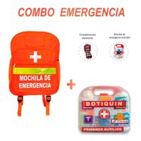 Mochila para Emergencia con Botiquín Naranja