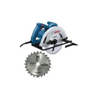 SIERRA CIRCULAR 7-¼,"" 1300W  GKS130-BOSCH + DISCO CARB. DENTADO CORTE MADERA 7-1/4"" X 24D- KAPPO