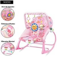 Silla mecedora con Vibración Musical Rocker Rosado