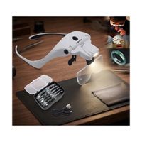 Lupa De Cabeza Recargable 4 Luz Led con 5 Lentes Cosmiatra