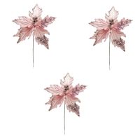 Pack De 3 Flores Cardinales Navideñas Bn103 Floripastore