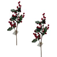 Set de 2 Varas Navideñas de Moras de 58cm FN118 FLORIPASTORE