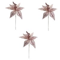 Pack De 3 Flores Cardinales Navideñas Bn109 Floripastore