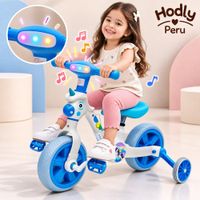 Bicicleta Infantil Unicornio 3 en 1 con Pedales Removibles Luces y Música