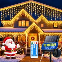 Luces De Navidad Cascada 600 Led 18 Metros