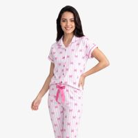 Pijama Dama Lazos Coquette Rosa