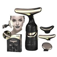 Masajeador Facial Alta Frecuencia Multifuncional Relajación Rostro Ojos Cuello Negro