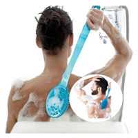 Cepillo de Limpieza Para la Espalda con Mango Largo Azul