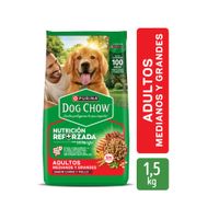 Alimento para Perro DOG CHOW Adulto Mediano y Grande Nutrición Reforzada Bolsa 1.5kg