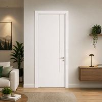Combo: Puerta Lisa Blanca 40x750x2070 + Marco + Bisagra + Kit