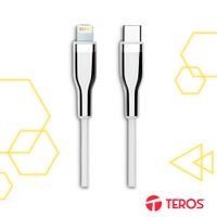 Cable USB Teros TE-70212W Tipo C a Lightning 20W Blanco