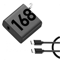 CARGADOR MOTOROLA TURBOPOWER 168W Y CABLE DE USB-C A USB-C DE ALTA CAPACIDAD COLOR NEGRO