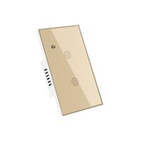 Interruptor Inteligente Wifi Doble 2 Botones Dorado