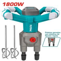 MEZCLADORA DOBLE PALETA 1800W 650RPM HEX13 INDUSTRIAL