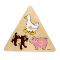 ENCAJE TRIANGULAR ANIMALES COD 10123 BLD