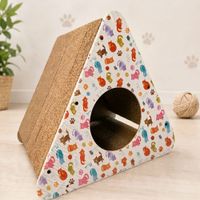 Polarita Rascador Casa Triángulo Colorido para Gatos y Catnip