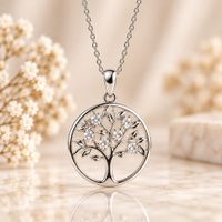 Collar Árbol Místico Brillante - Plata 925