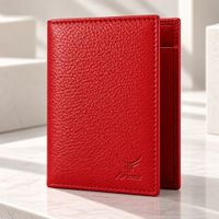 Tarjetero de Cuero Vacuno AR23 Rojo