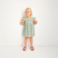 Vestido Bebe Niña Sfera Pique Flor Pequeña Crudo