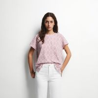 Polo Mujer Sfera Manga Corta Estampada Ciruela