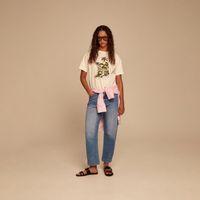 Polo Mujer Sfera Manga Cortata Grafico Blanco