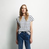Polo Mujer Sfera Manga Corta Estampada Marino