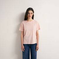 Polo Mujer Sfera Mc Lavado Strass Aop Rosa