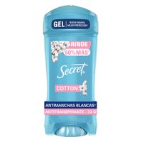 Desodorante para Mujer en Gel Invisible SECRET Cotton Frasco 73g