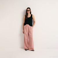 Pantalon Mujer Sfera Lino Vestir Rosa