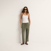Pantalon Mujer Sfera Recto Lino Verde