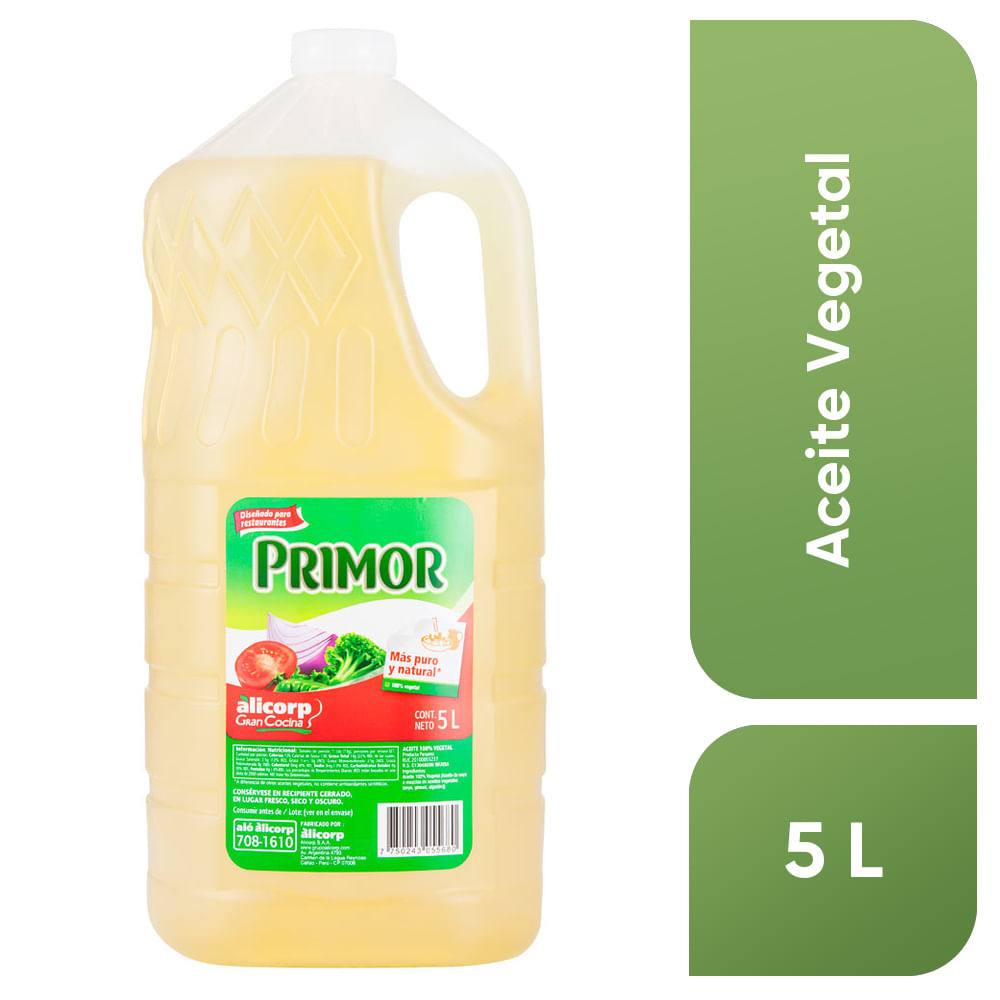 Aceite Vegetal PRIMOR Galón 5l