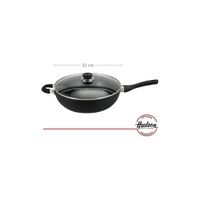 Wok Aluminio Antiadherente con Tapa 28cm Daily HUDSON