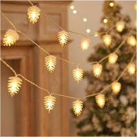 Luces Navideñas Arteza 9m 80 LED Piñitas Ámbar con Control y Modo Musical