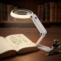 Lupa Geologica de Mano Plegable 5x 11x con luz led