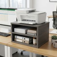 Módulo Organizador de mesa escritorio en melamina Roble gris