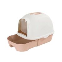 Arenero IGLÚ Grande con Bandeja EXTRAÍBLE para gatos BEIGE