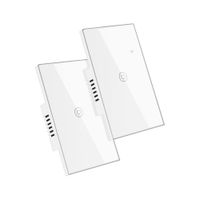 Conmutador Inteligente Wifi 1 Botón Blanco Pack 2 Unidades