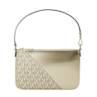 CARTERA DE MANO MICHAEL KORS JET SET TRAVEL METALLIC PALE GOLD