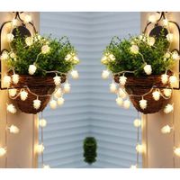 Guirnalda LED Piñitas 9 m con 80 Luces Ámbar Cálido para Decoración Navideña